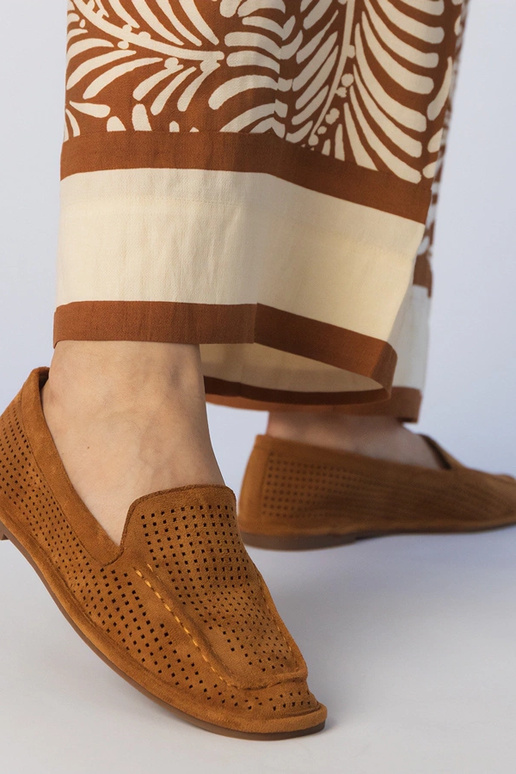 Mocassins ajourés noirs en simili...