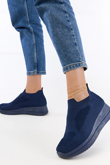 Baskets en toile bleu foncé...