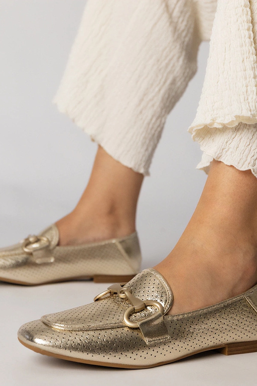 Ballerines dorées élégantes pour...