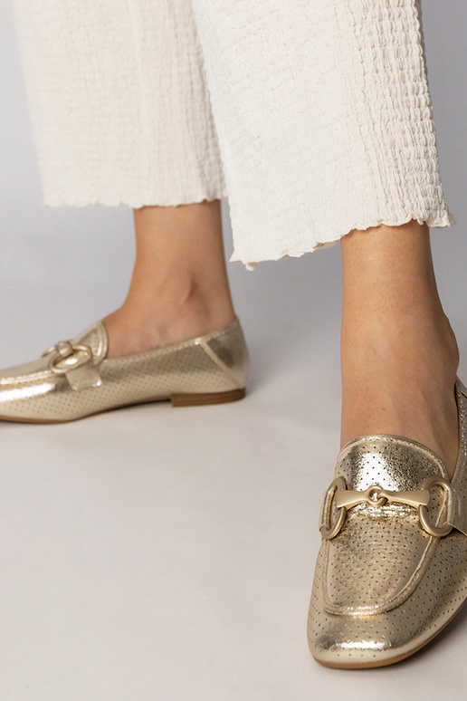 Ballerines dorées élégantes pour...