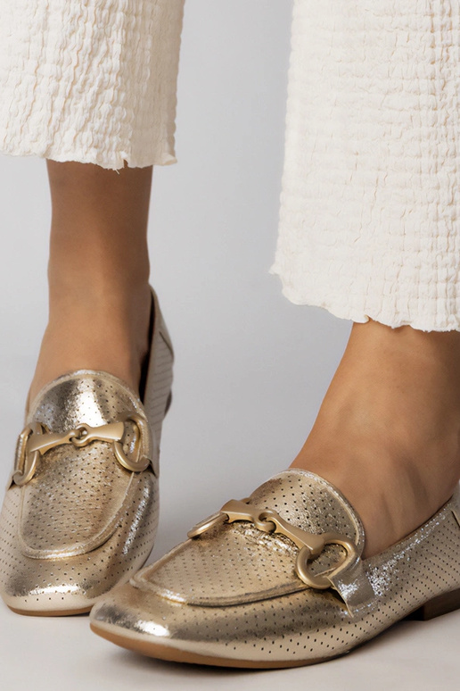 Ballerines dorées élégantes pour...