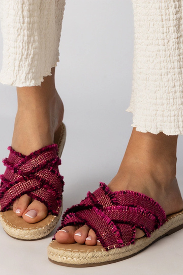 Chaussons de type espadrilles roses, « Berunda » 2