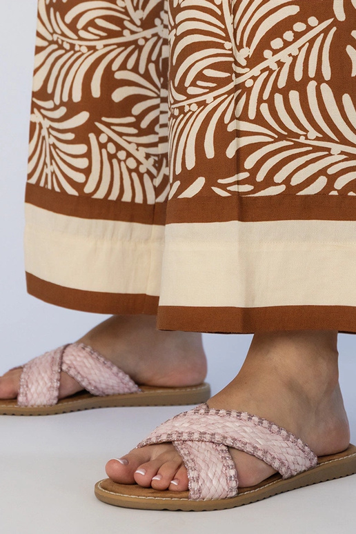 Chaussons tressés roses pour femmes,...