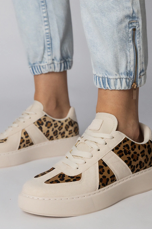 Baskets de sport sable à motif...