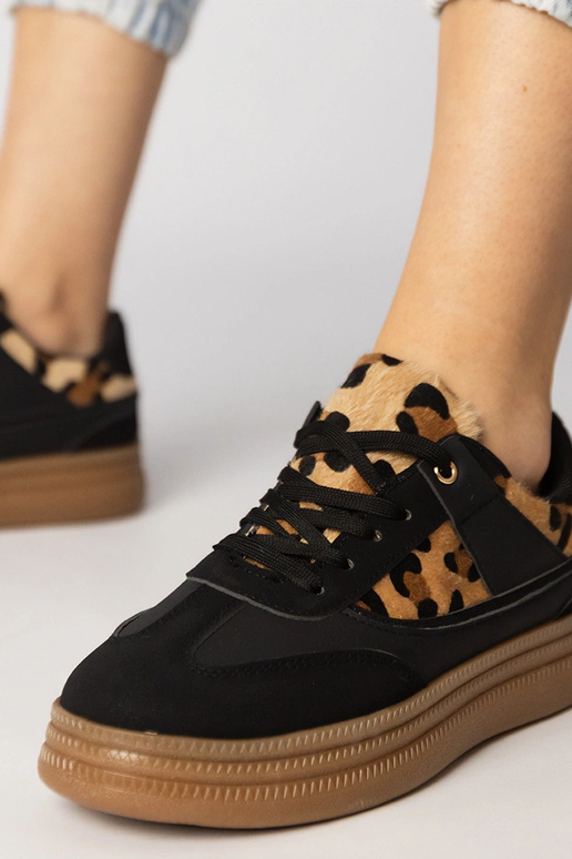 Baskets pour femmes à motif léopard...