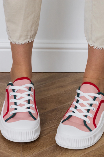 Baskets roses à plateforme...