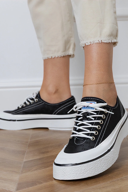 Baskets noires à plateforme pour...