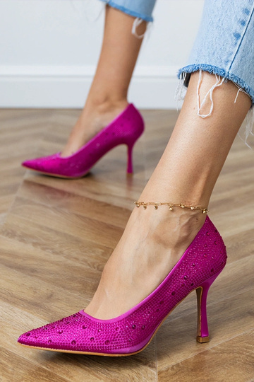 Sandales en soie roses avec... 2