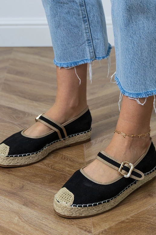 Espadrilles noires avec boucle...