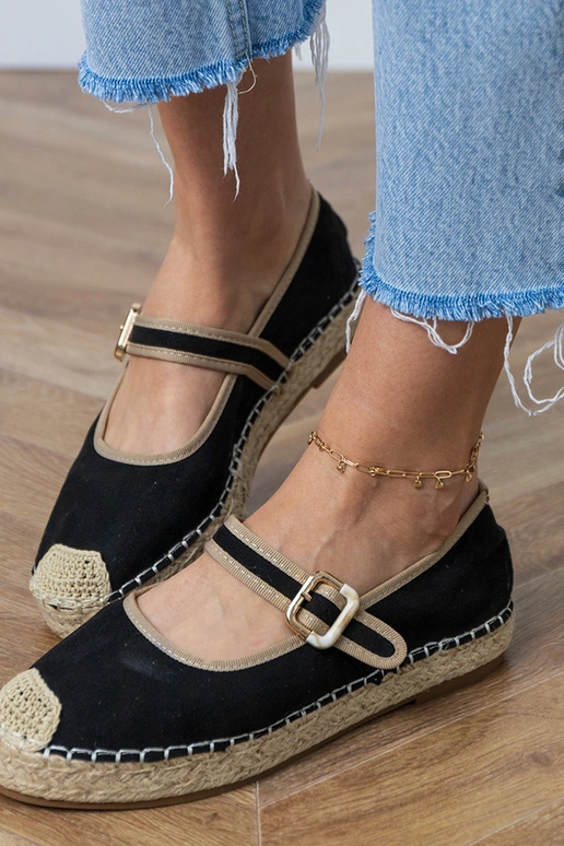 Espadrilles noires avec boucle...