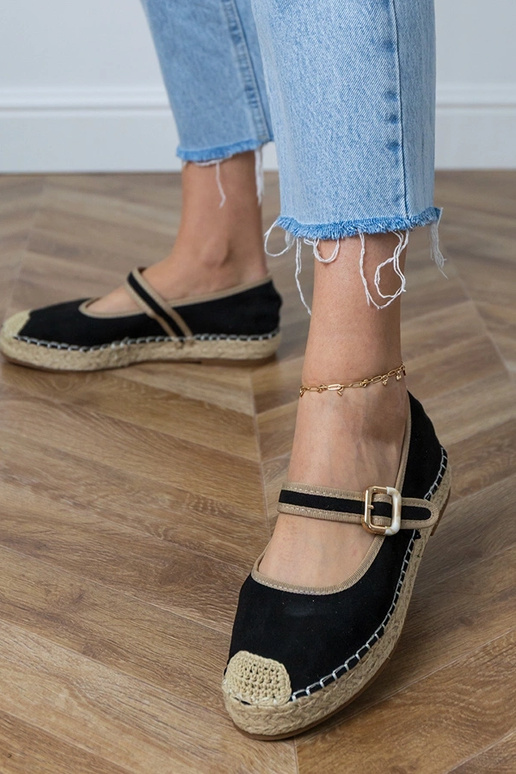 Espadrilles noires avec boucle...