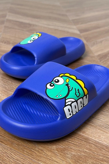 Claquettes bleues pour enfants avec imprimés Milos
