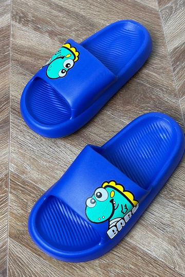 Claquettes bleues pour enfants avec imprimés Milos 2