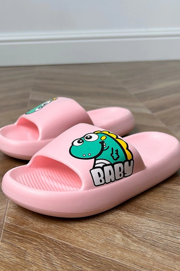 Claquettes roses pour enfants avec imprimés Milos 2