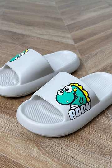 Claquettes grises pour enfants avec imprimés Milos