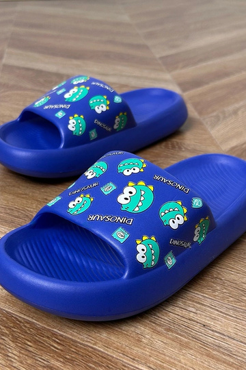 Claquettes bleues pour enfants avec imprimés Dinos
