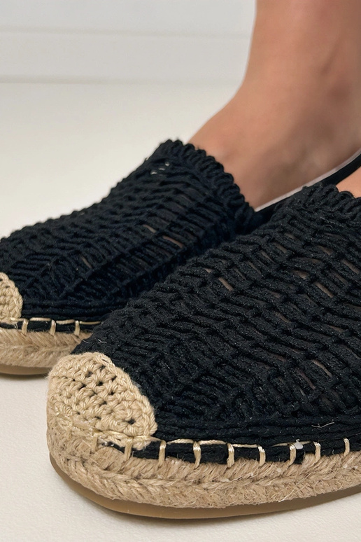 Espadrilles noires ajourées sur...