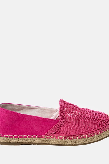 Espadrilles ajourées roses sur plateforme Plevis