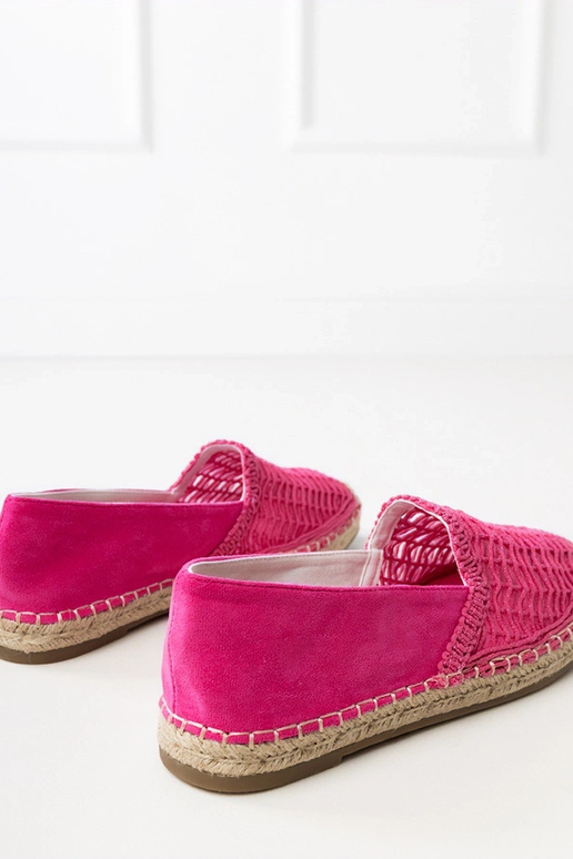 Espadrilles ajourées roses sur...