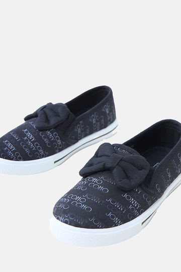 Baskets noires pour enfants avec un nœud Missi