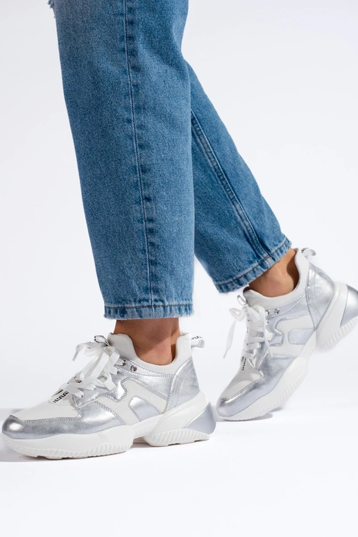 Shelovet couleur argent baskets... Shelovet couleur argent baskets...