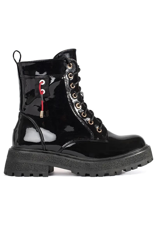 Chaussures vernies à lacets noires Chaussures vernies à lacets noires