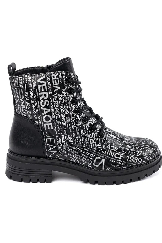 bottes avec imprimé pour femme en noir bottes avec imprimé pour femme en noir