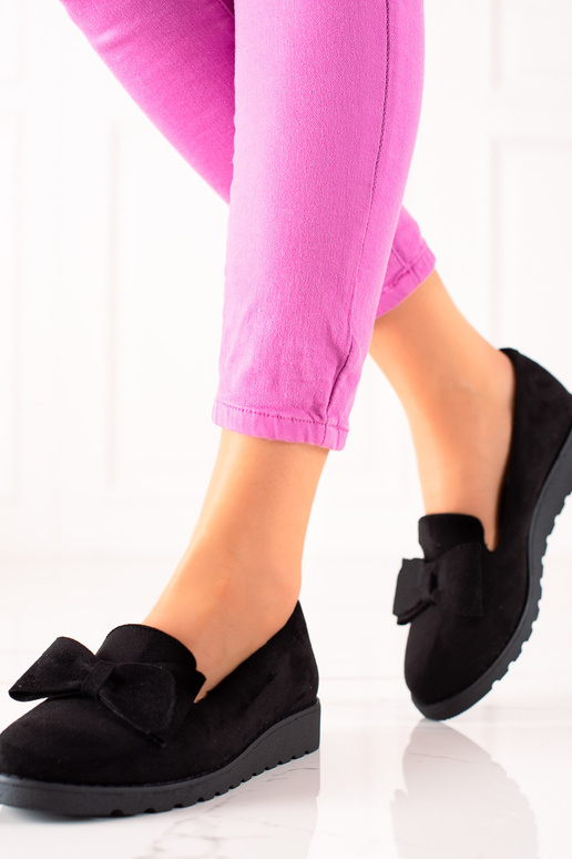 bottines en daim avec ruban