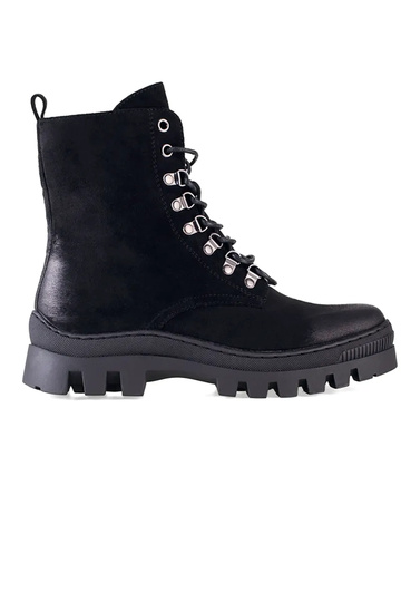 bottes femme en daim noir...