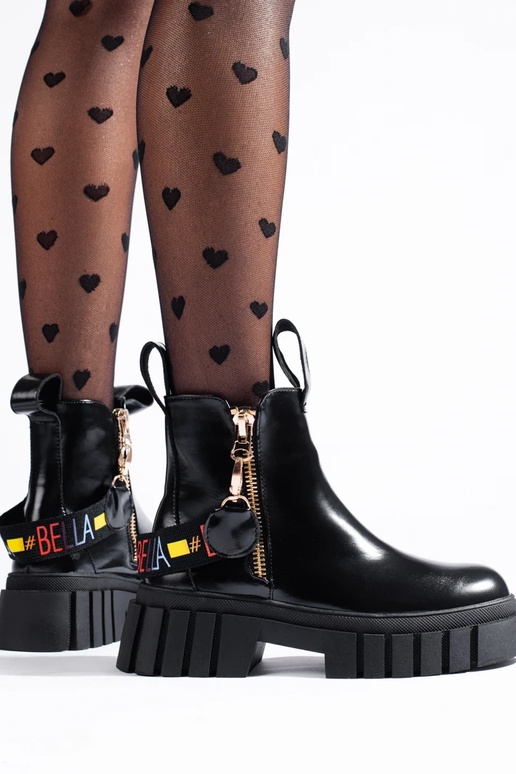 bottes noires avec plateforme