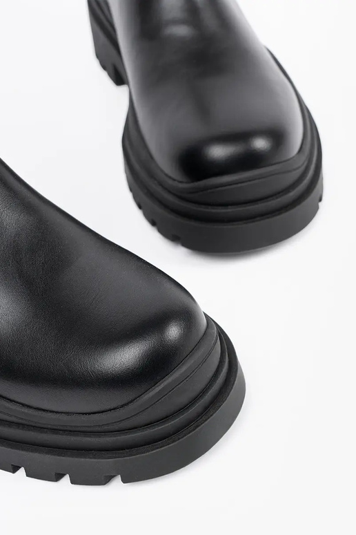 Bottines noires femmes à plateforme