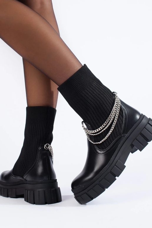 bottines noires pour femmes avec tige... bottines noires pour femmes avec tige...