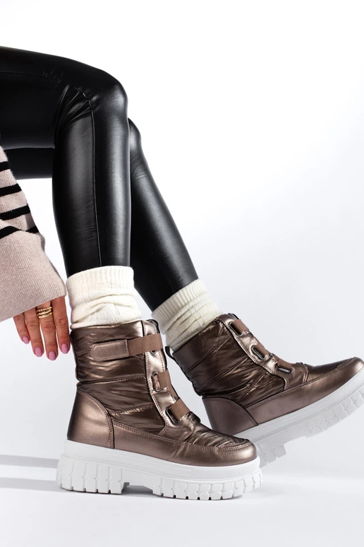 Bottes de neige femme Velcro couleur... Bottes de neige femme Velcro couleur...