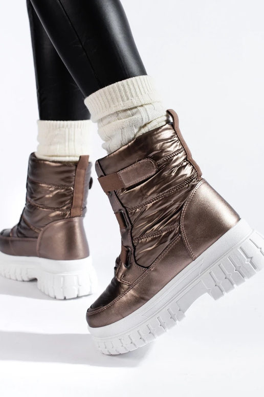 Bottes de neige femme Velcro couleur... Bottes de neige femme Velcro couleur...