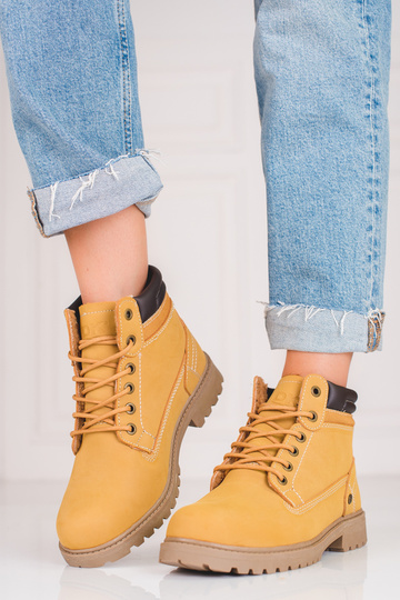 Bottines en cuir DK camel 2