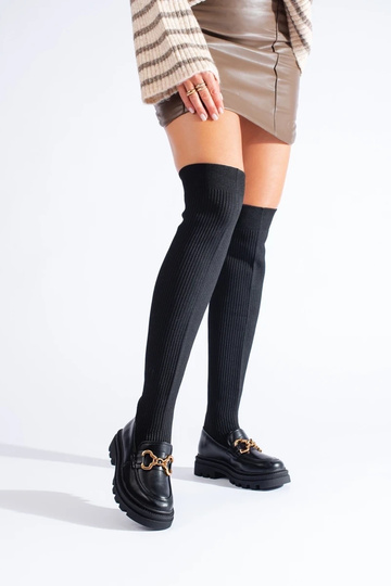 bottines noires à tige souple 2