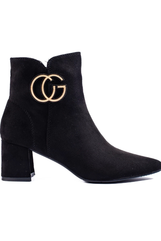 Bottines pour femmes col V en éco-daim Bottines pour femmes col V en éco-daim