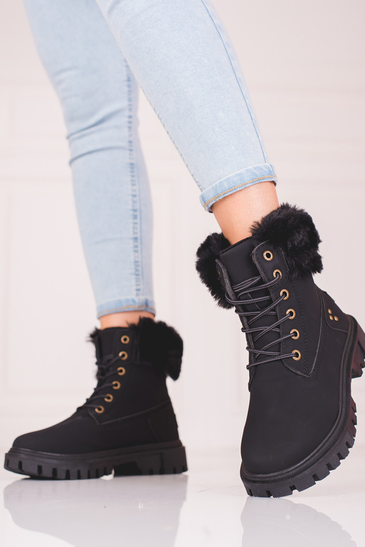 bottes noires avec fourrure bottes noires avec fourrure