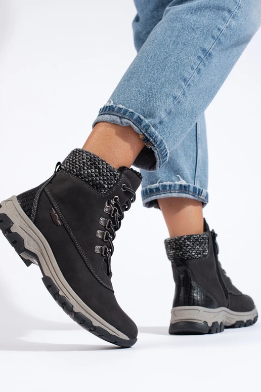 bottes noires avec plateforme