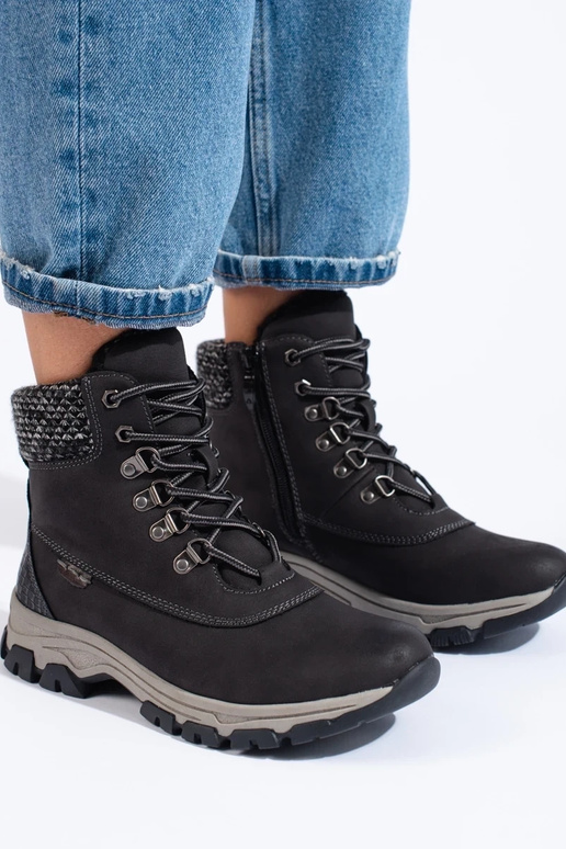 bottes noires avec plateforme