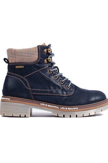 bottes bleu foncé