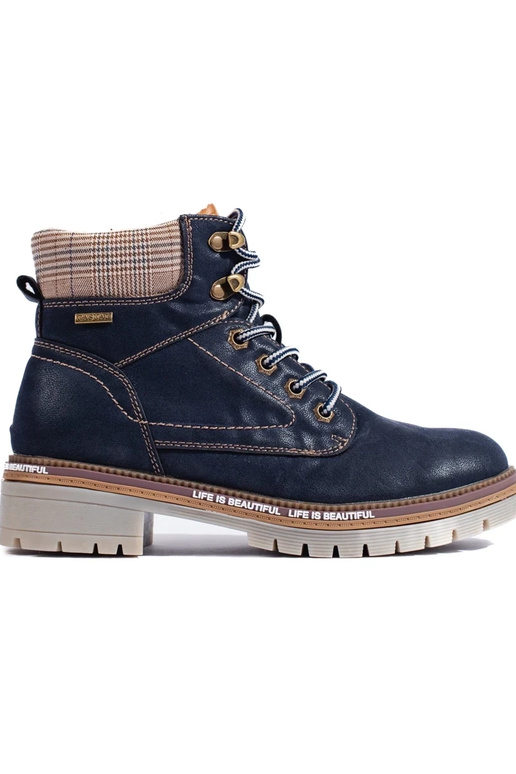 bottes bleu foncé