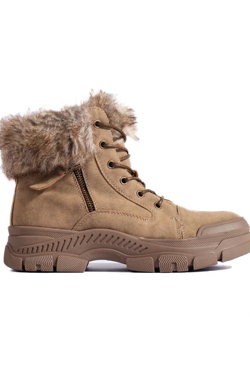 bottes femme marron avec...