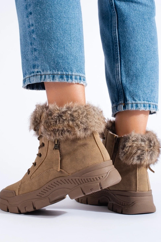 bottes femme marron avec fourrure bottes femme marron avec fourrure