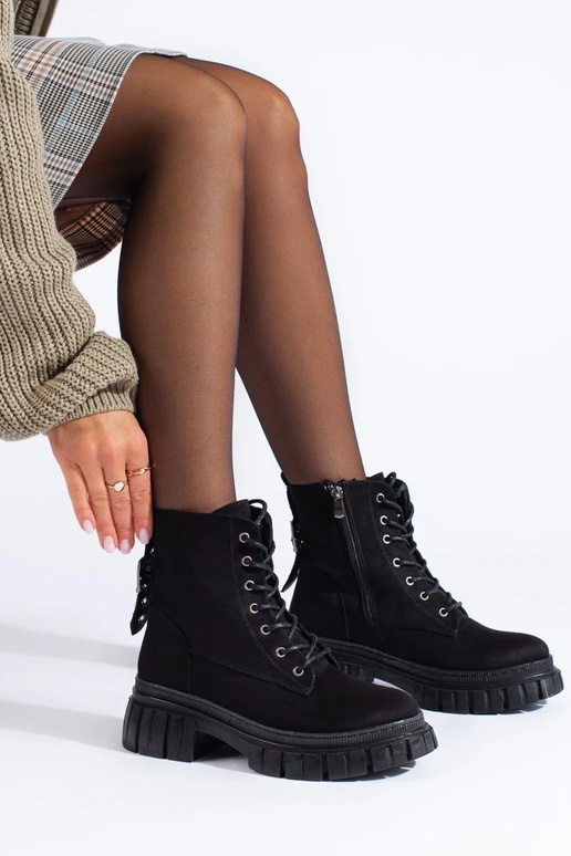 bottines en daim à plateforme... bottines en daim à plateforme...