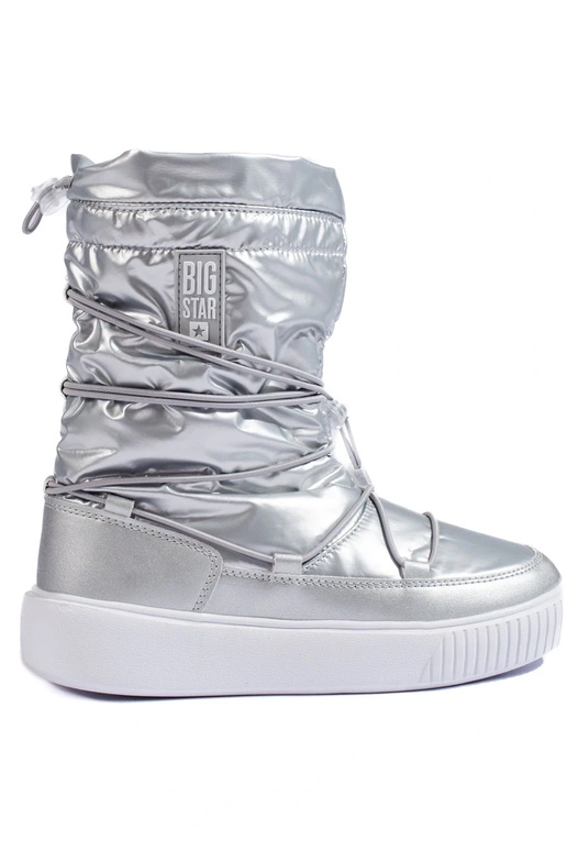 Bottes de neige isolées argentées...