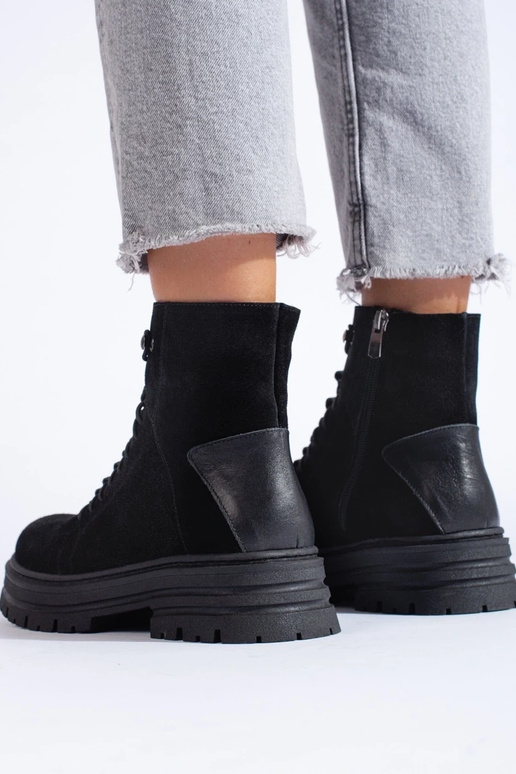 bottes noires en cuir naturel bottes noires en cuir naturel