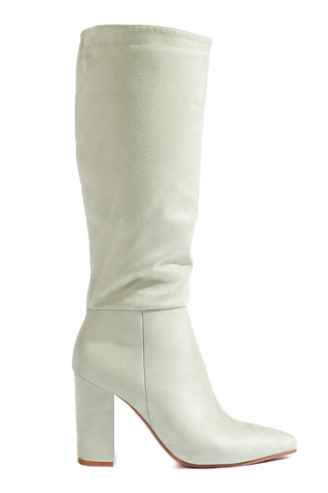 Bottes longues en éco-daim...