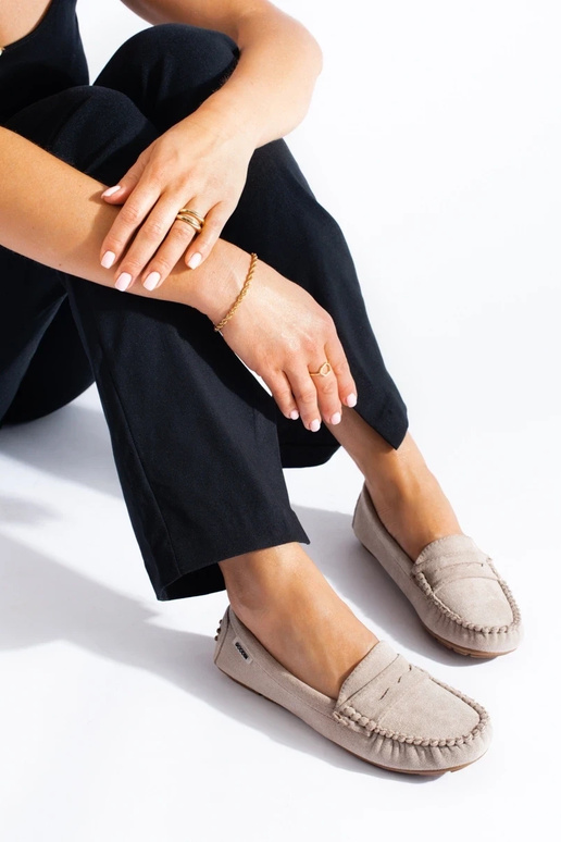 Mocassins femme en daim Shelovet beige Mocassins femme en daim Shelovet beige