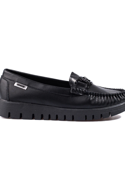mocassins femme noirs avec plateforme